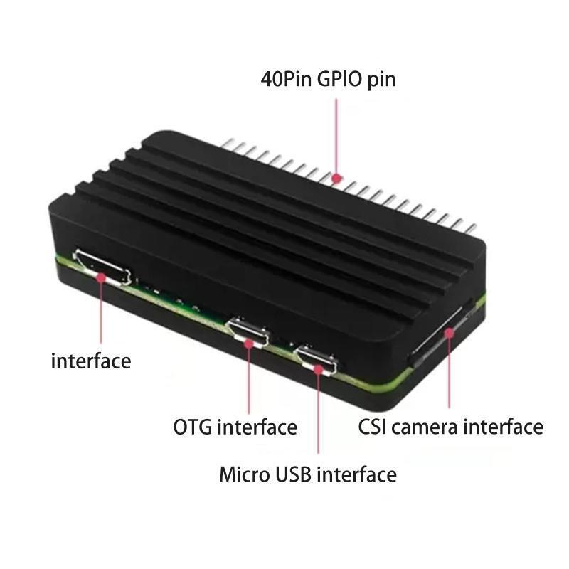 Robust Aluminum Case for Raspberry Pi Zero 2 W Enclosure Easy Access Ports Shell
