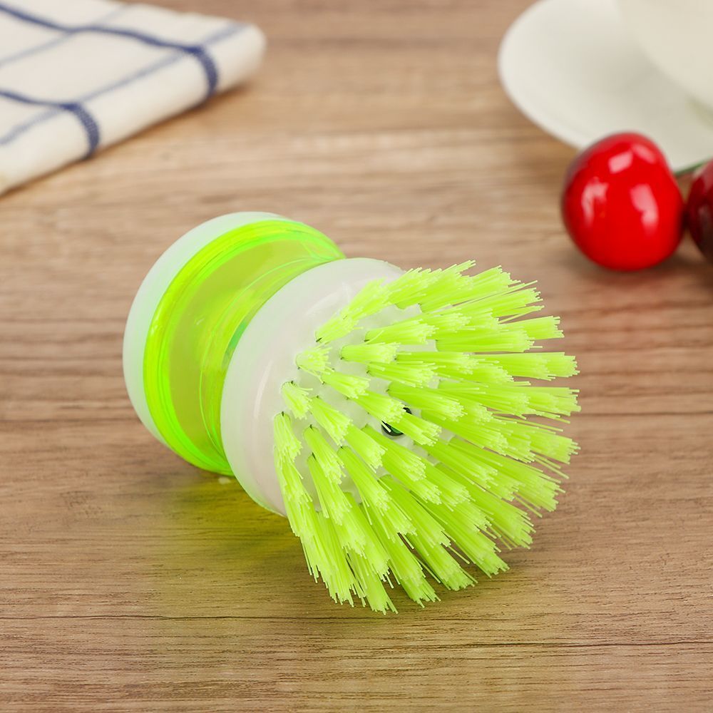 Removable Wash Pot Brush Cleaning Brushes Pot Dish Brush Soap Dispensers