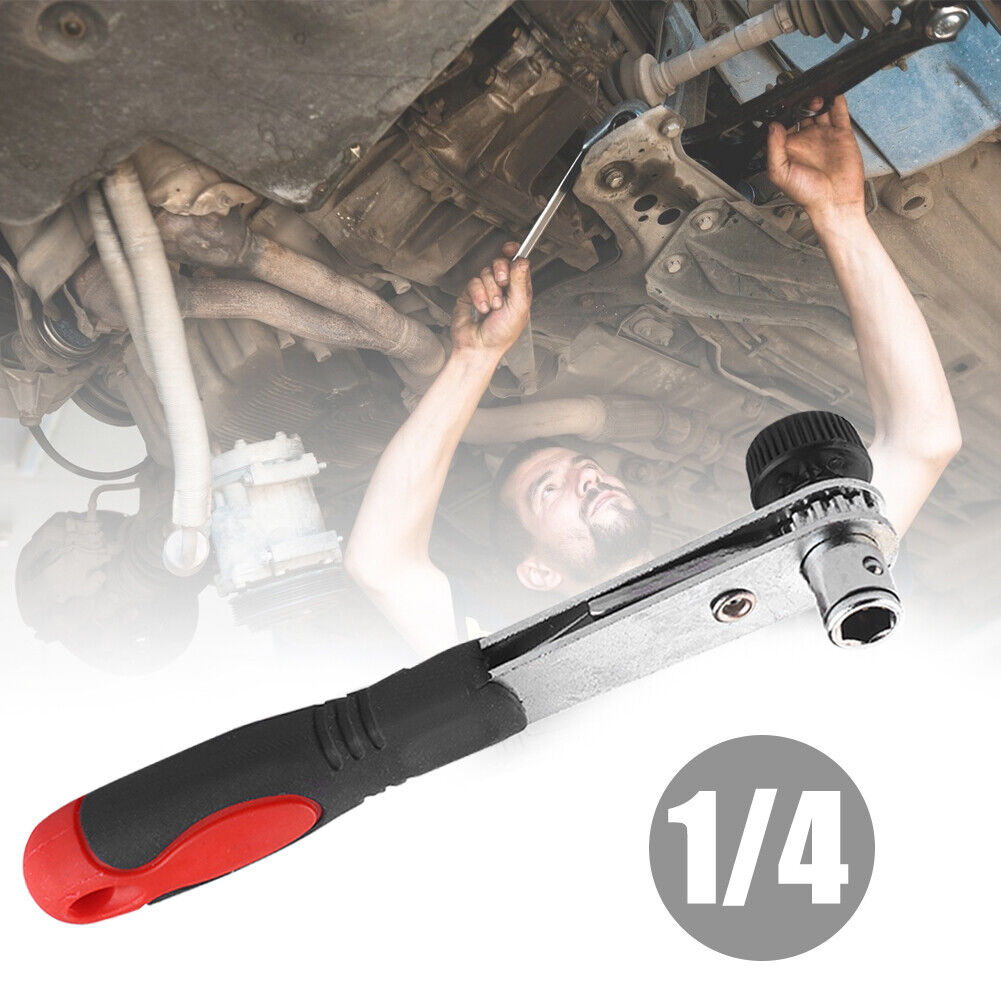 Semi-Automatic Double-Headed Ratchet Grip Spanner Screwdriver Bit Wrench