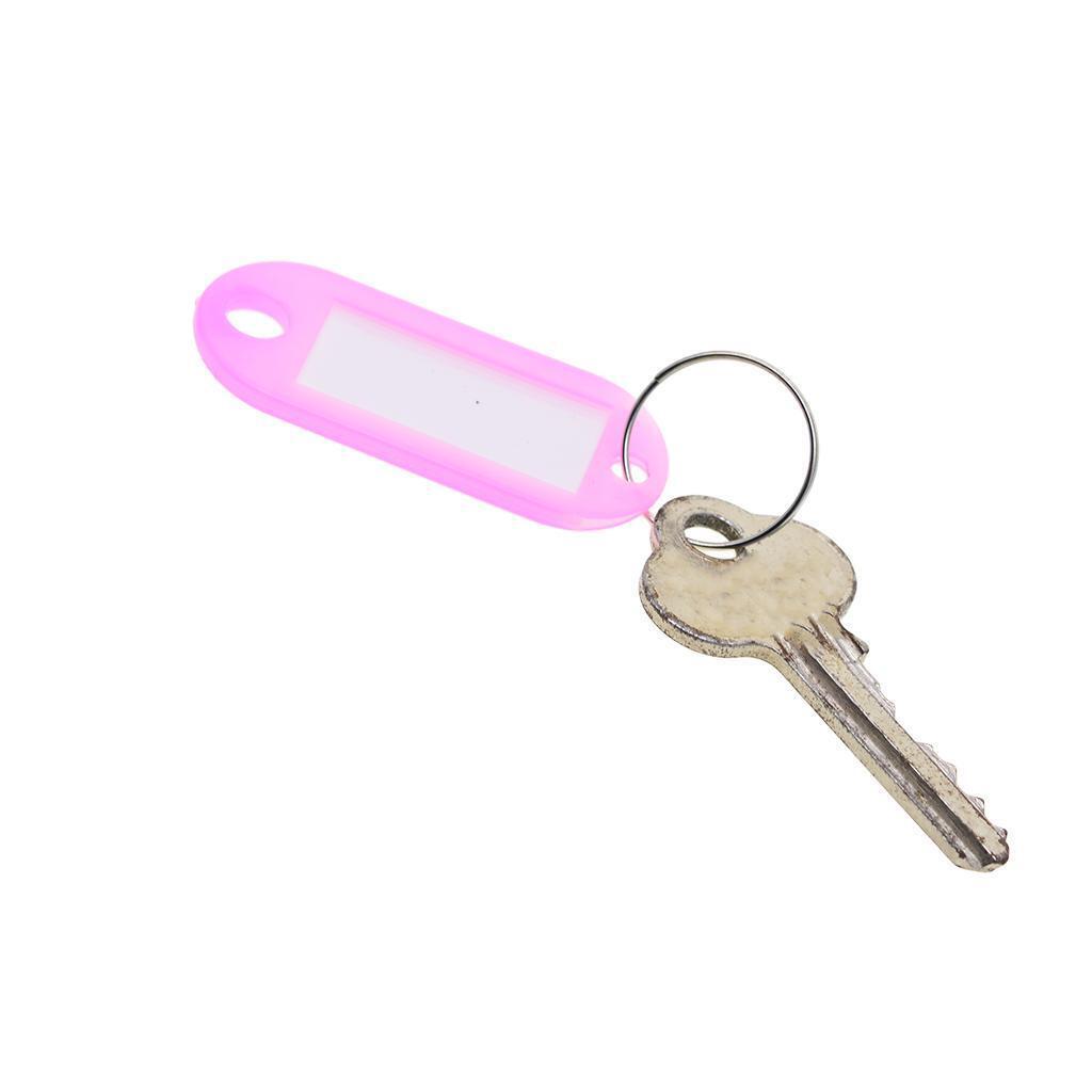 100 Pieces Detachable Waterproof Key Fobs ID Name Card Tags Brand