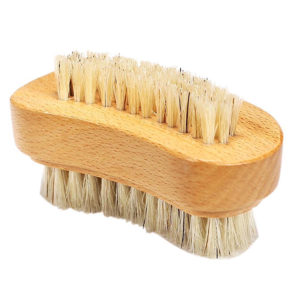 2pcs Wooden Finger Nail Brush Scrub Toenail Scrubbing Cleaning Scrubber
