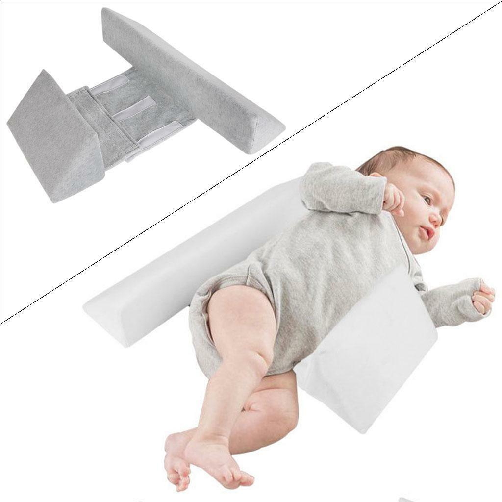 Side Sleeping Pillow Triangle Easy Cleaning for Newborn Infant  Grey