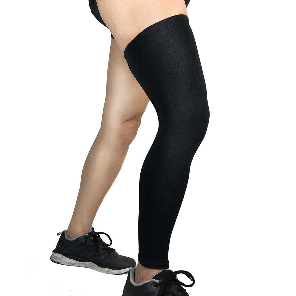1 Pair Breathable Knee Guard Cover Men Women Calf Compression Socks (XXL)
