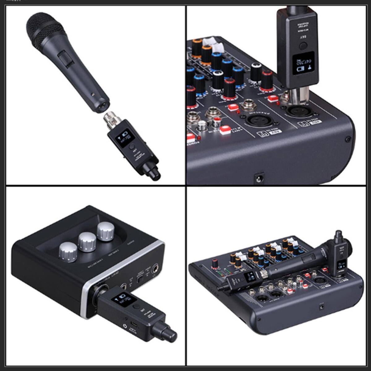 Microphone  Transmitter Receiver Adapter XLR XLR Microphone Microphone