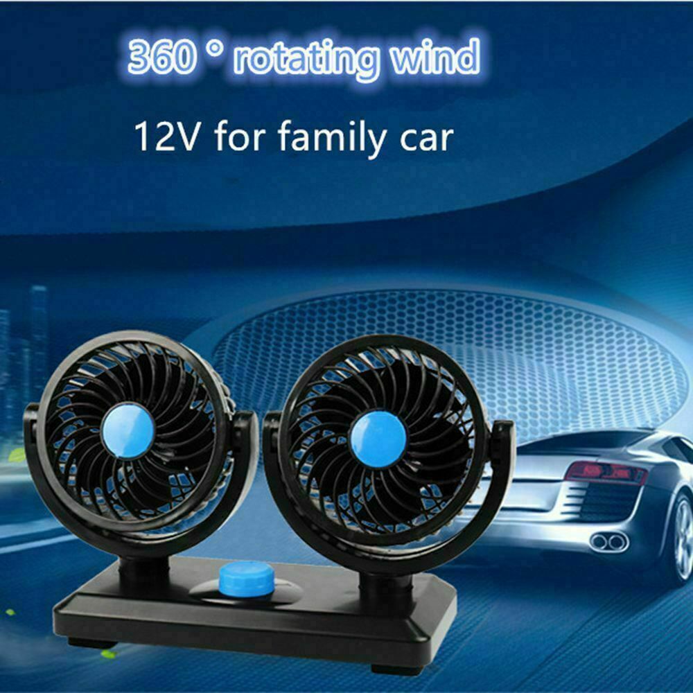 For 12V Double-head Fan Car Air Fan Car Accessories Cooling Air Circulator