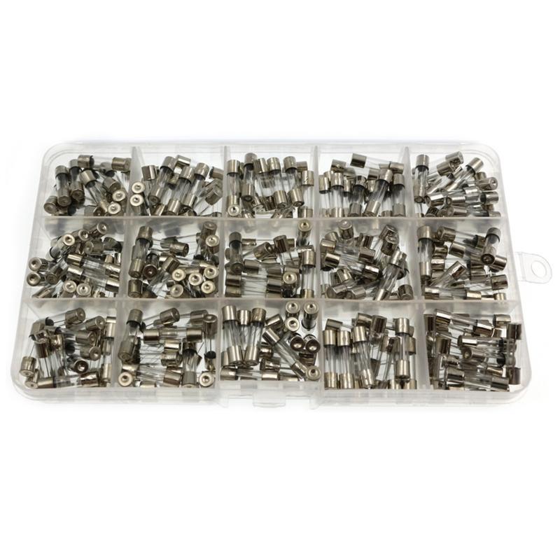 15 Value 300Pcs 0.1A-20A 250V Quick Fuse Assortment 5x20 0.1A-20A Household Fuse