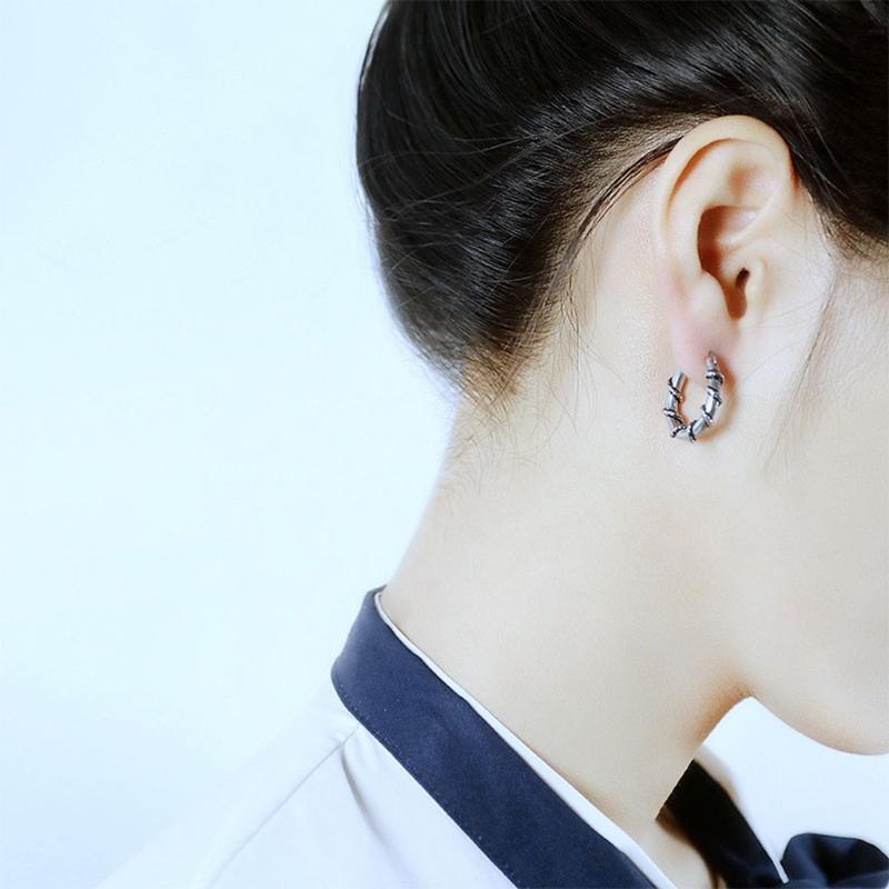Titanium Steel Twist Hoop Earrings Commute/Dating New Year Fashion Accessories