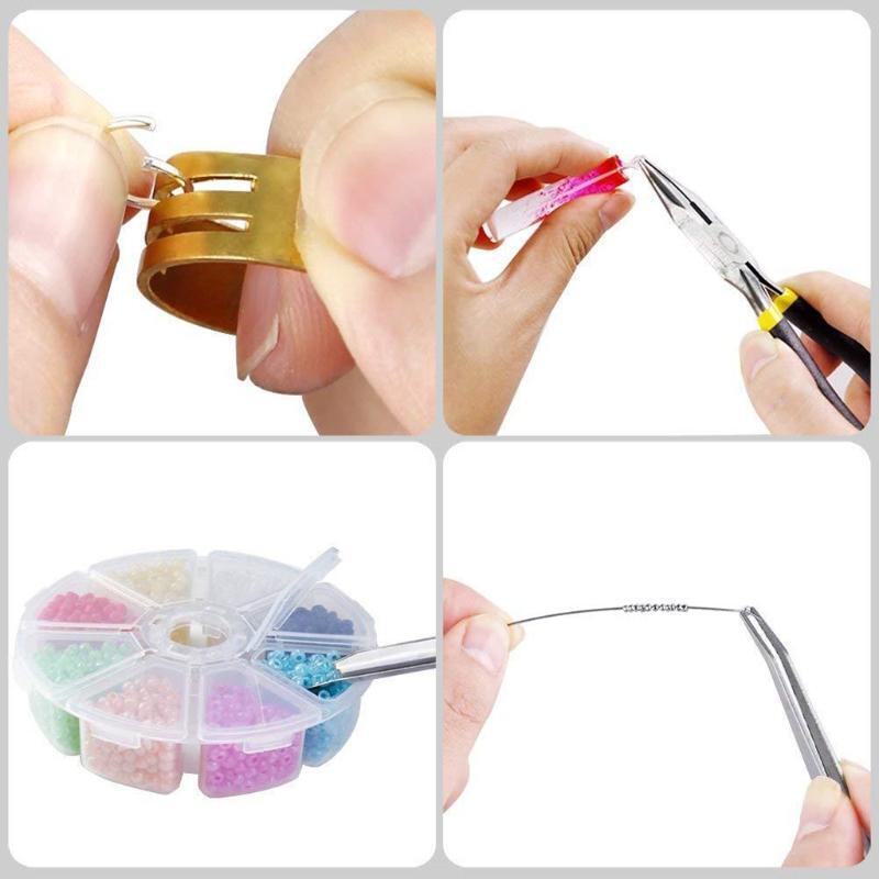 Jewelry Making Supplies Set with Jewelry Pliers Wire Cutter Tweezer Scissor Kit