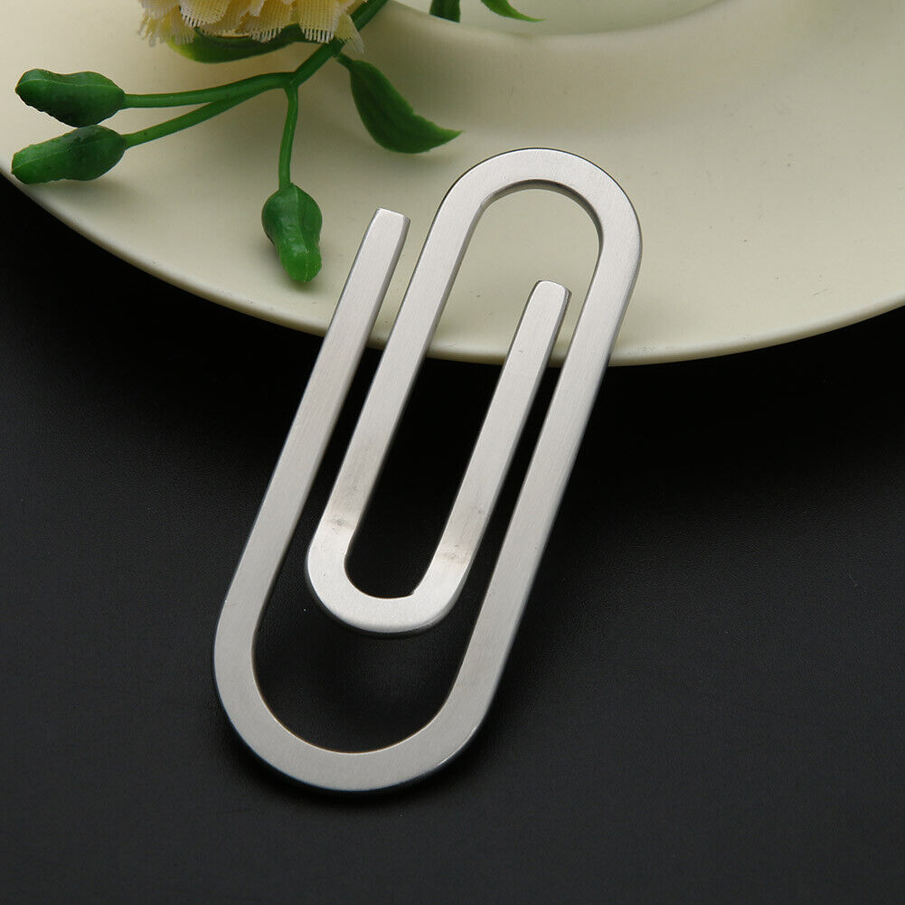 Stainless Steel Metal Money Clips Paper Clip Holder Folder