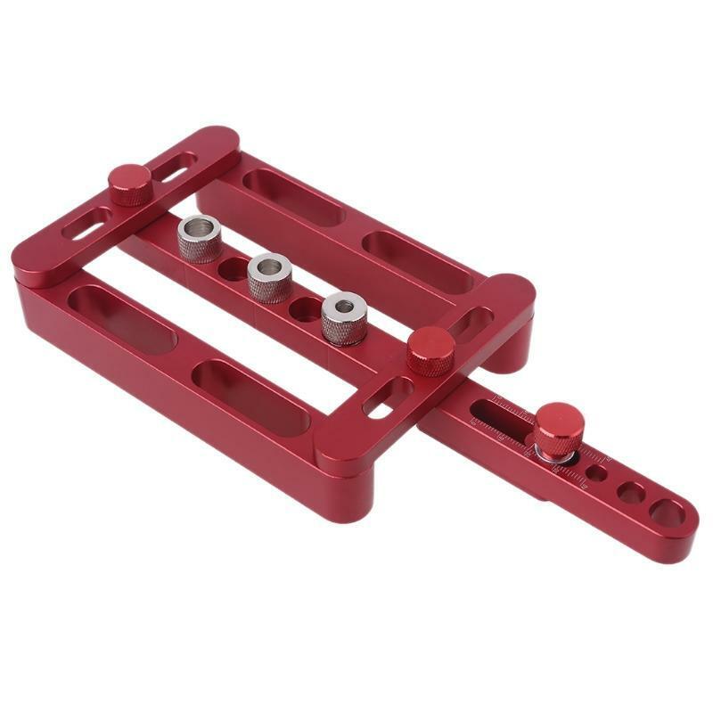 Cabinet Hardware Jig Punching Locator Woodworking  Doweling Jig Kit 3-in-1 Tools