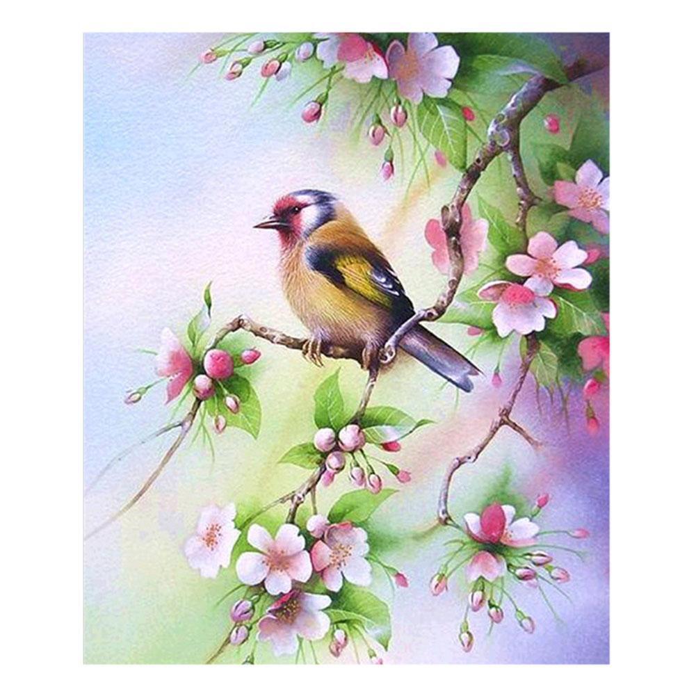 Frameless 5D Branch Bird Diamond Painting Embroidery DIY Craft Cross Stitch