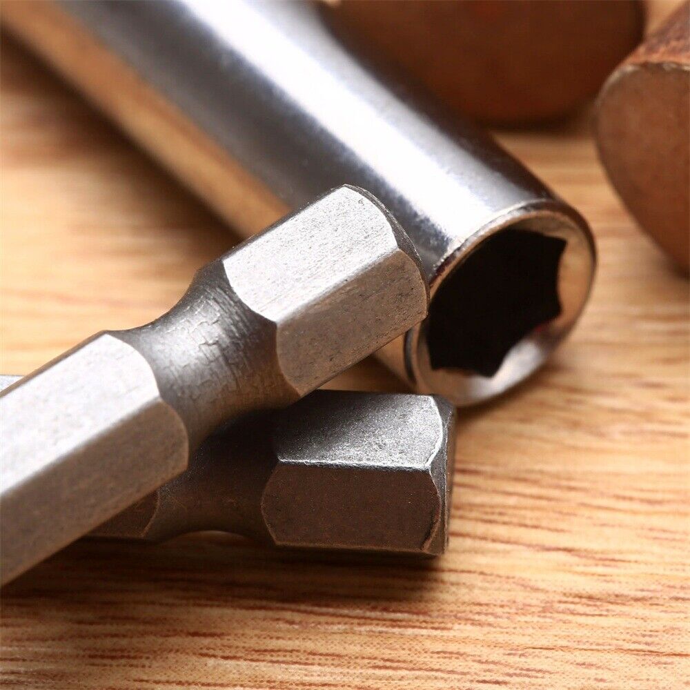 Hex Shank Quick Release Drill Screw Magnetic Screwdriver Bit Holder 1/4" 60mm