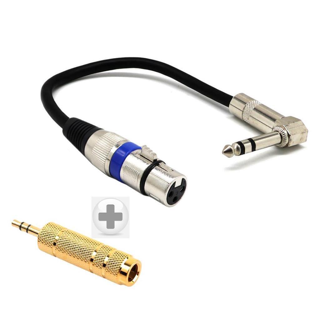 6.35mm TRS Male to XLR 3 Pin Female Stereo Audio Cord And 1/8 to 1/4, Male to