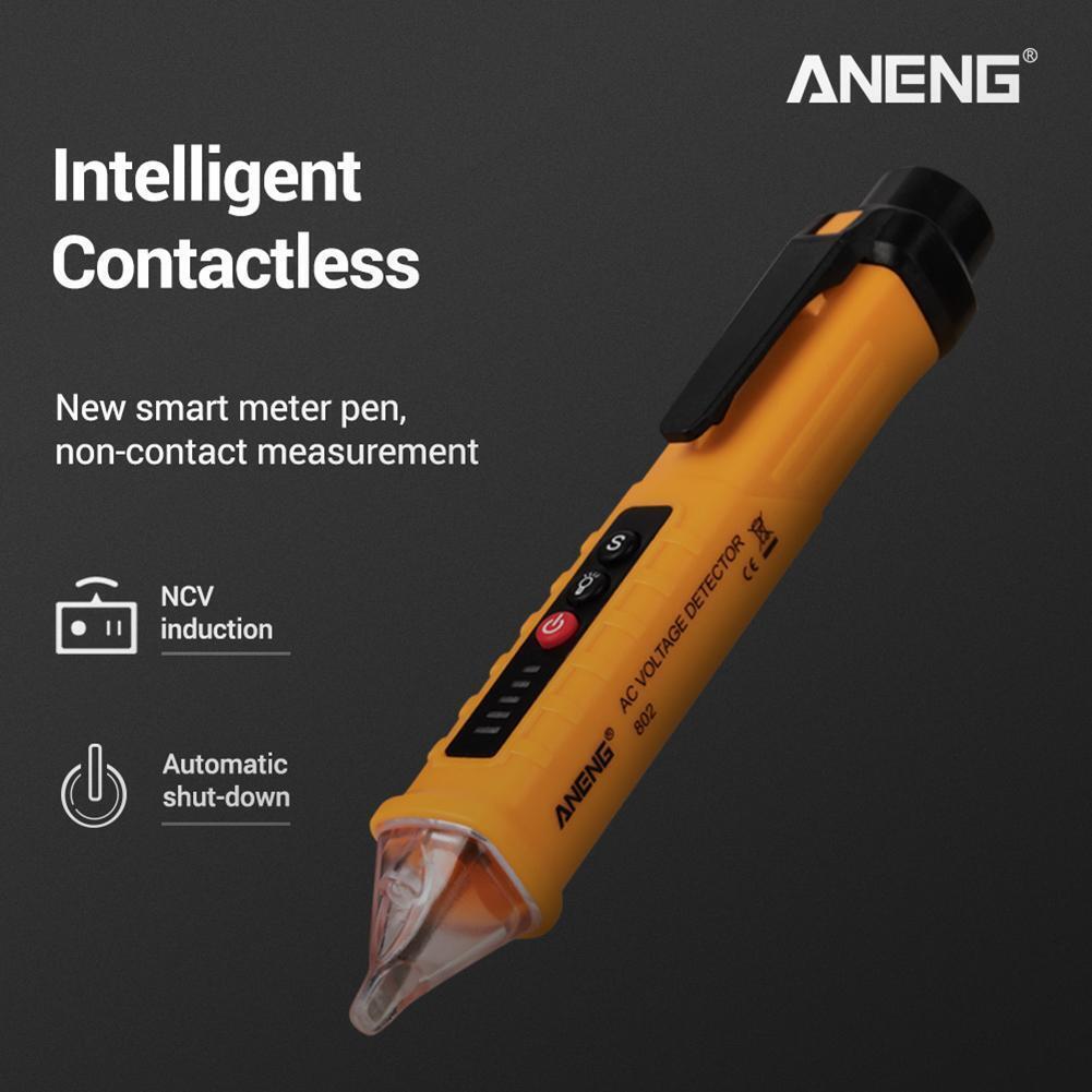ANENG Digital AC 10V/48V/1000V Voltage Tester Pen Volt Detector (Yellow)