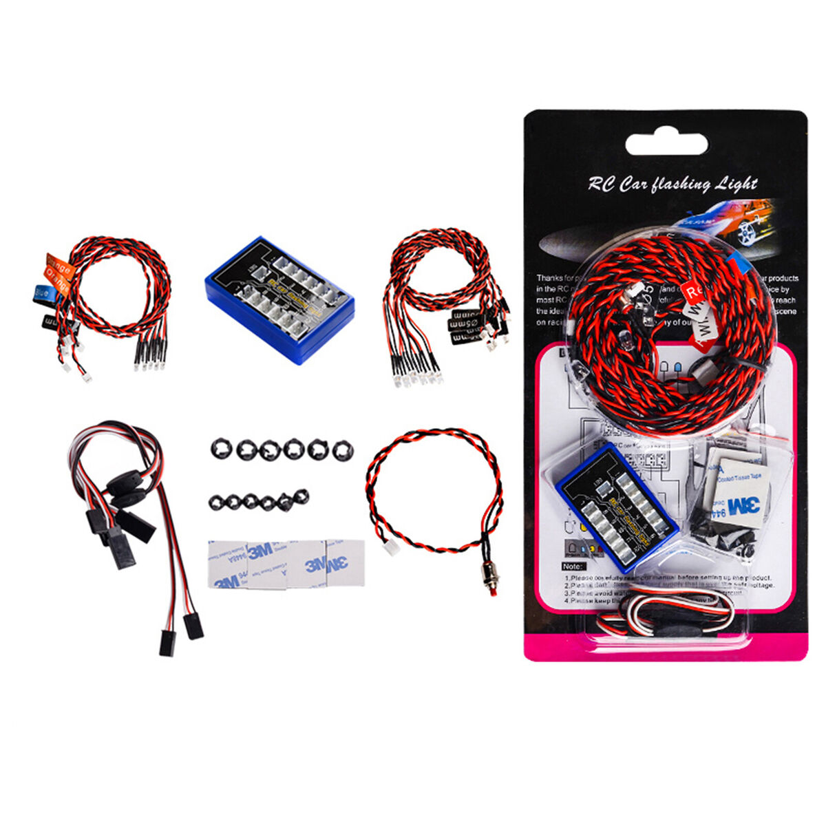12 LED Flashing Light for HSP TAMIYA CC01 4WD Axial SCX10 RC Drift Car Truck