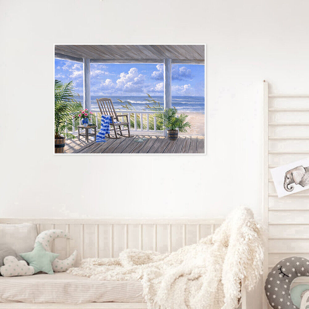 Afternoon by Sea Paint By Numbers Kit DIY Frameless Art Picture On Canvas