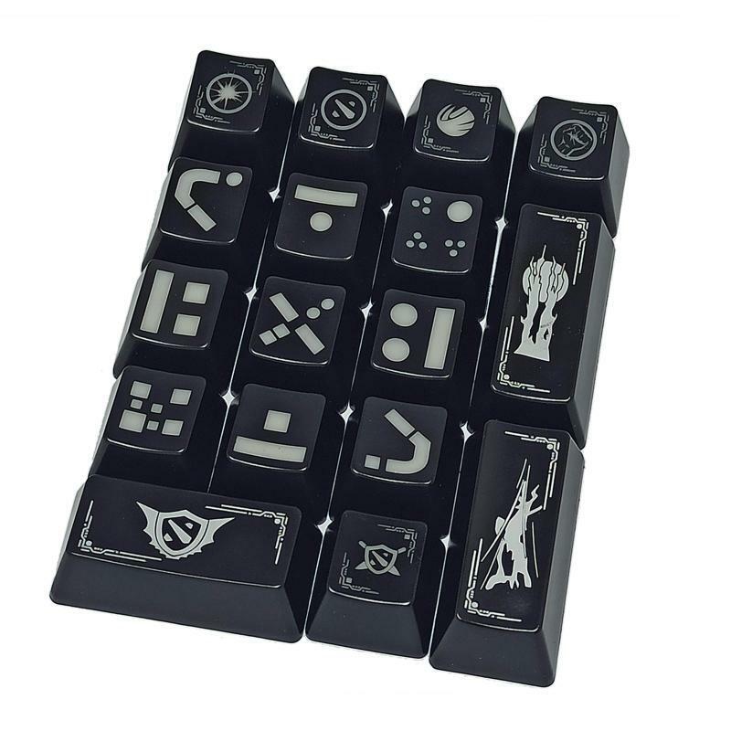 17-Key RGB Backlight Keycaps Top Printed Two-Shot Durable for Cherry MX Switches
