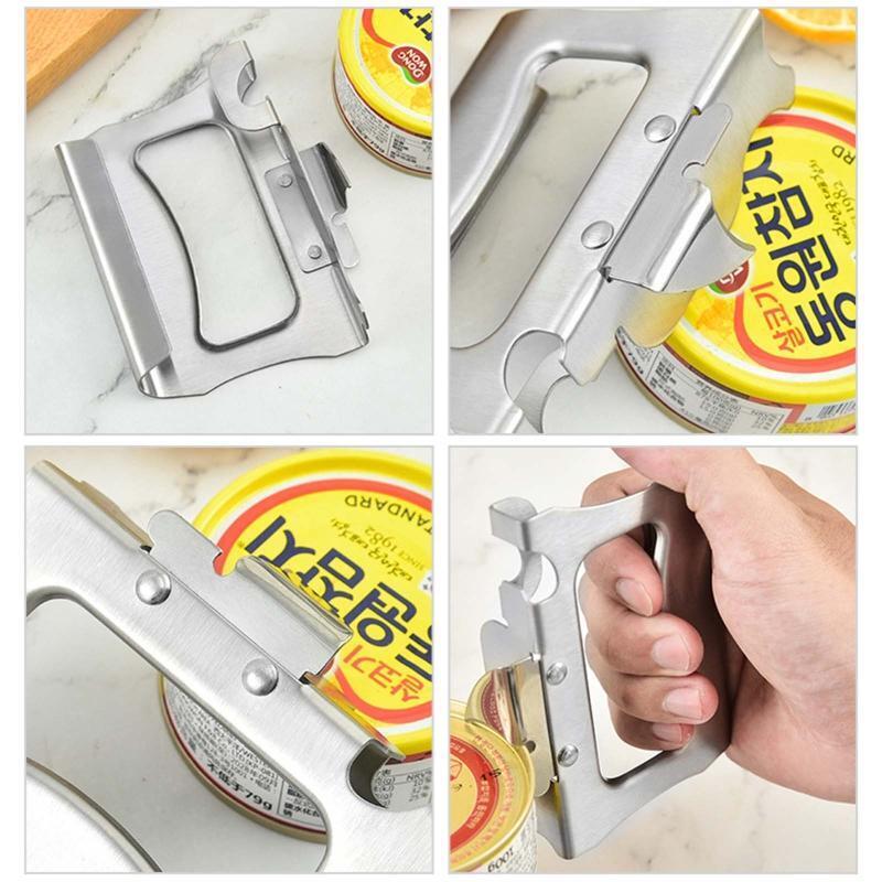 Manual Can Opener Portable Lid Cap Remover Hand Operated Safety Lid Cover Puller