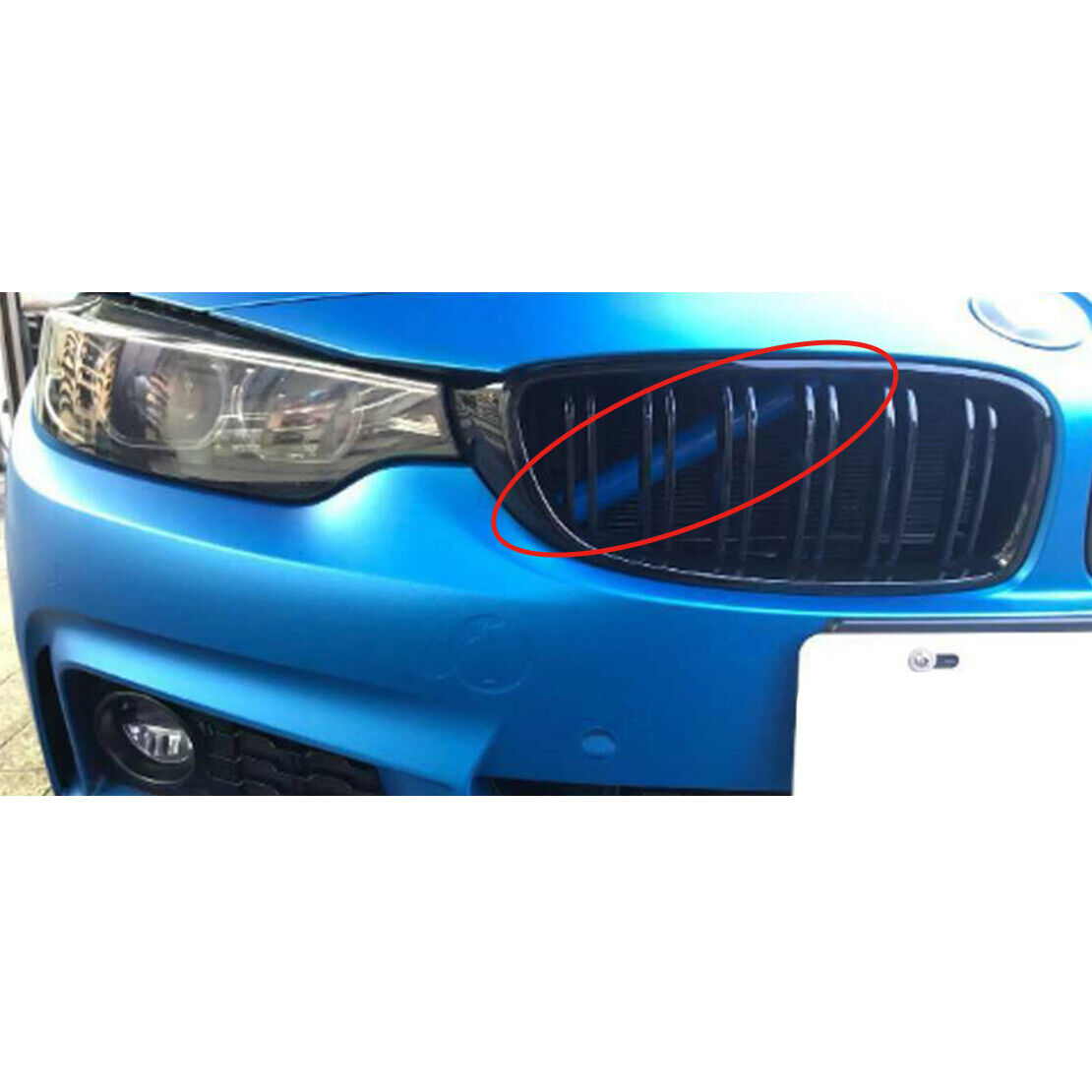 2Pcs 3cm Front Grille Trim Stripe Fit For BMW 1 2 3 4 5 6 7 Series F20 F30 F32