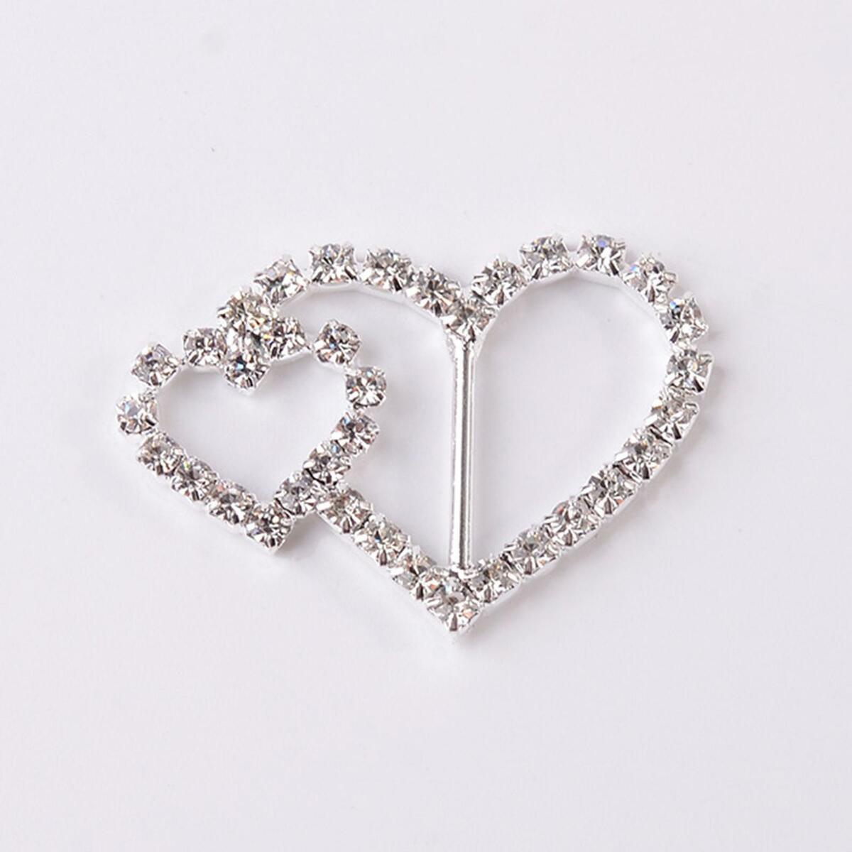 10pcs Rhinestone Ribbon Buckles Sliders  DIY Clothes Wedding
