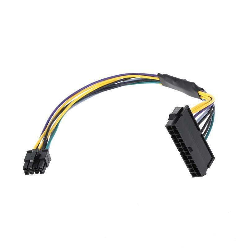 Power Supply Atx Adapter Conventer Cable 24Pin to 8Pin for Dell Mainboard 340mm