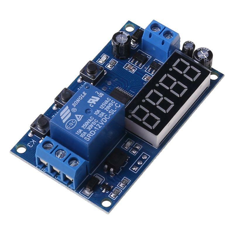 12V DC LED Display Digital Delay Timer Control Switch Module PLC Automation