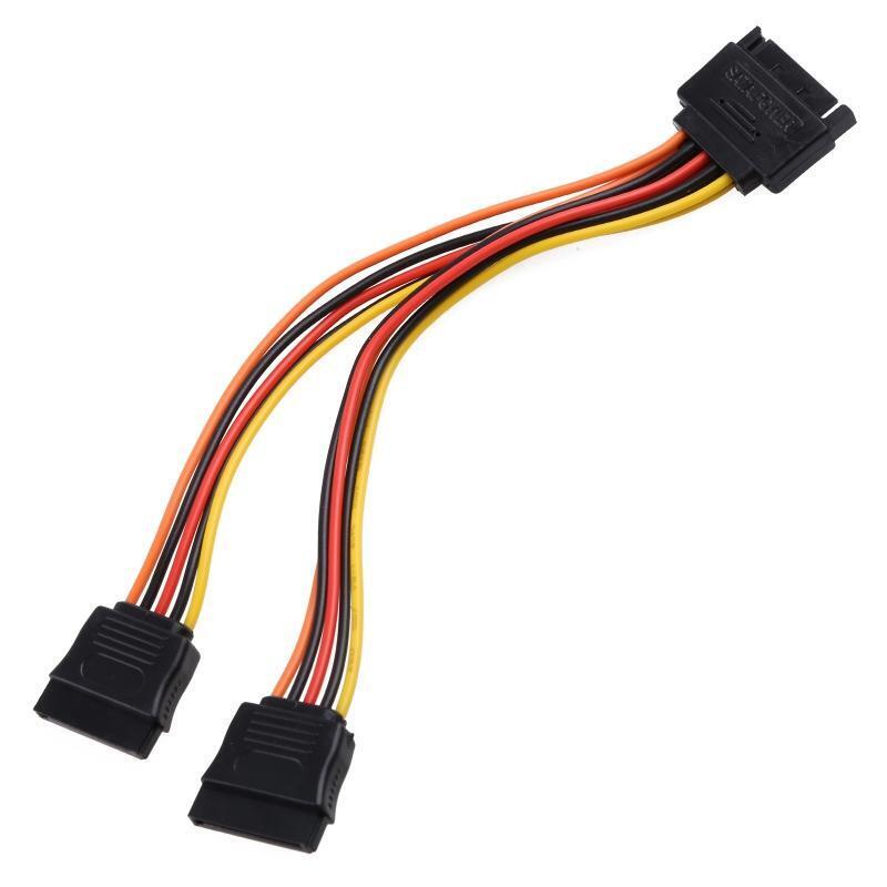 Sata Hard Disk Power 1 Male 15Pin to 2 Female Splitter Y 1 to 2 Sata Extension