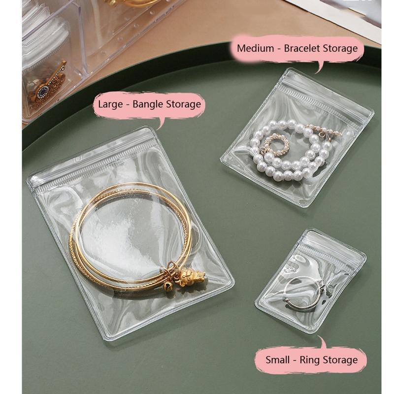 Clear Jewelry Storage Box Gifts Jewelry Zip-lock Bag Reclosable Necklace Bags