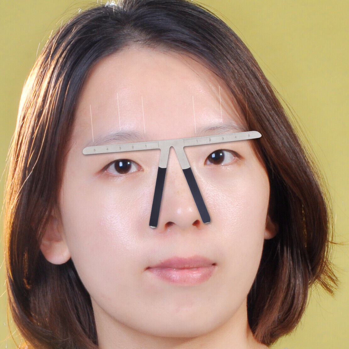 Microblading Eyebrow Stencil Tattoo Ruler Measuring Shaper Make Up Tool Li