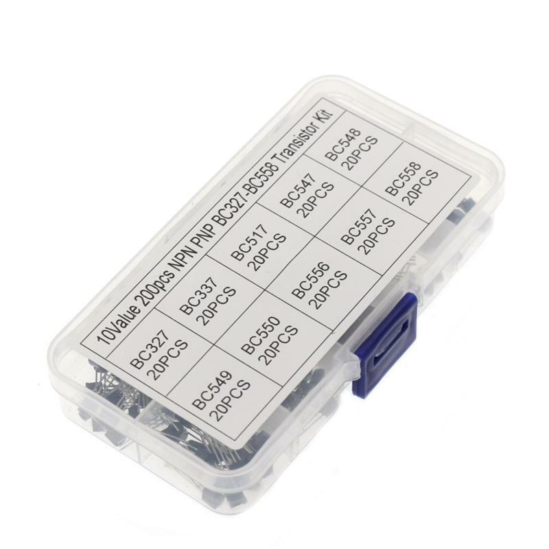 200pcs Power Transistor Kit Assortment Box Componebt Assorted BC556 BC557 BC558