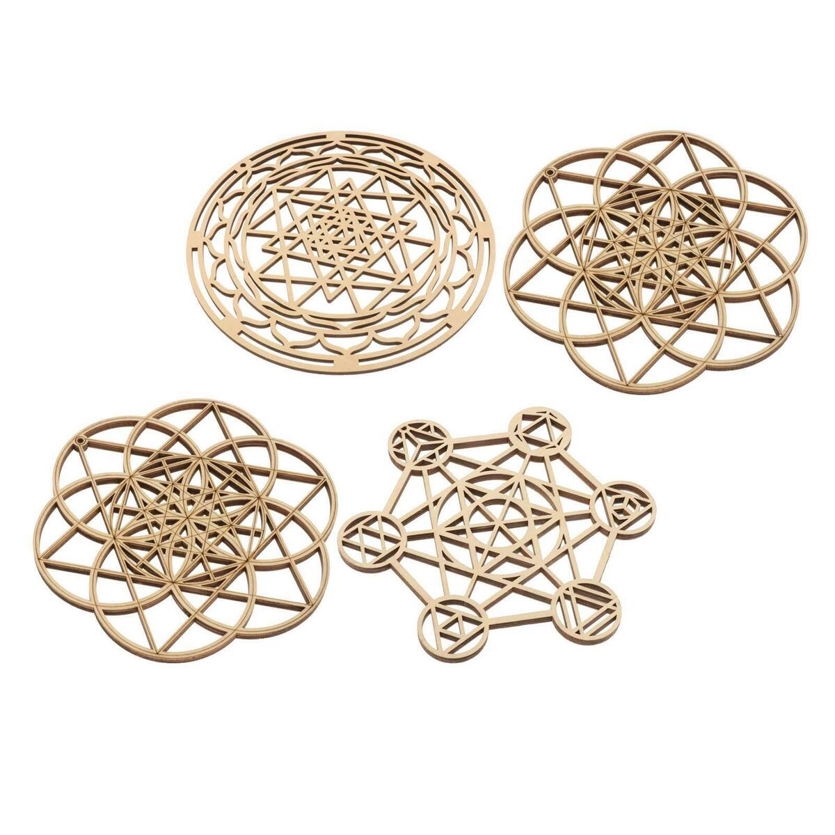 4x  Geometry Wall Sculptures  Slice Disc Hanging Decorations