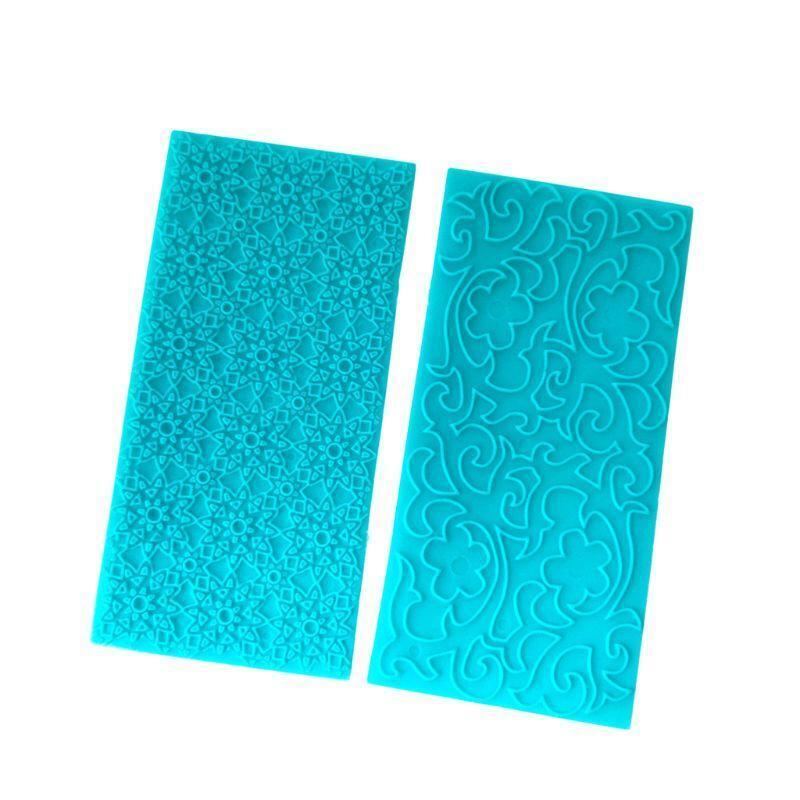 Silicone Texture Mold Set of 6 Chocolate Cake Decorating Baking Moulds Material
