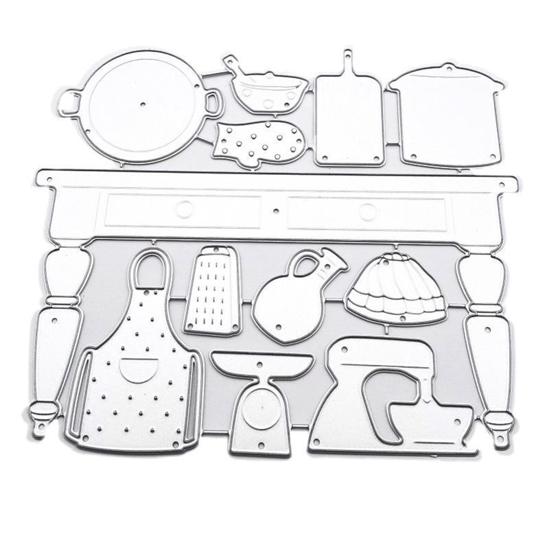 Table Pot Metal Cutting Dies Stencil DIY Scrapbooking Album Paper Card Template