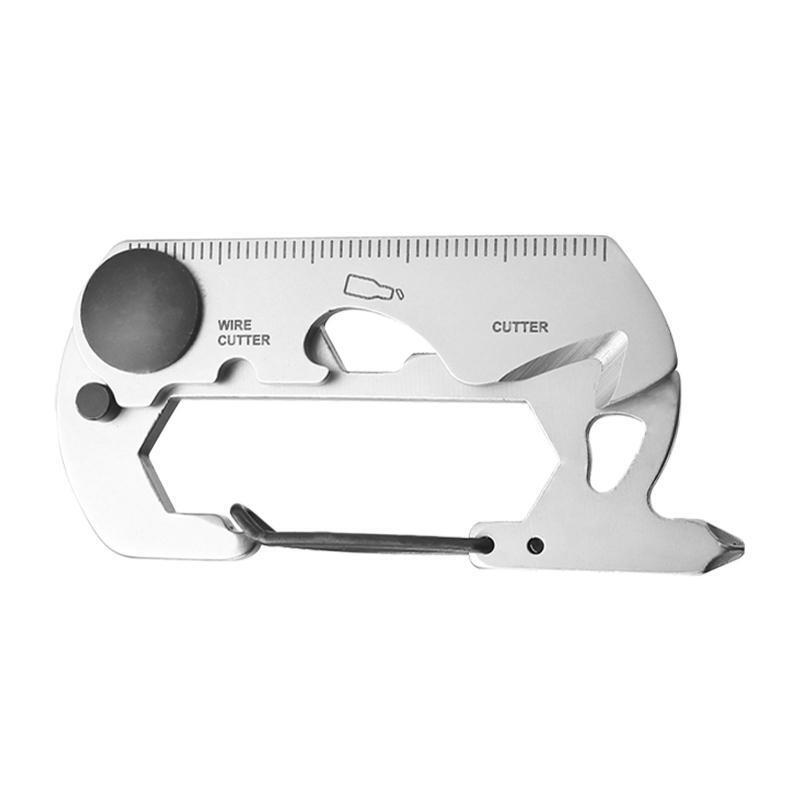 Carabiner Clip, Stainless Keychain Clip Multifunctional Bottle Opener Keychain