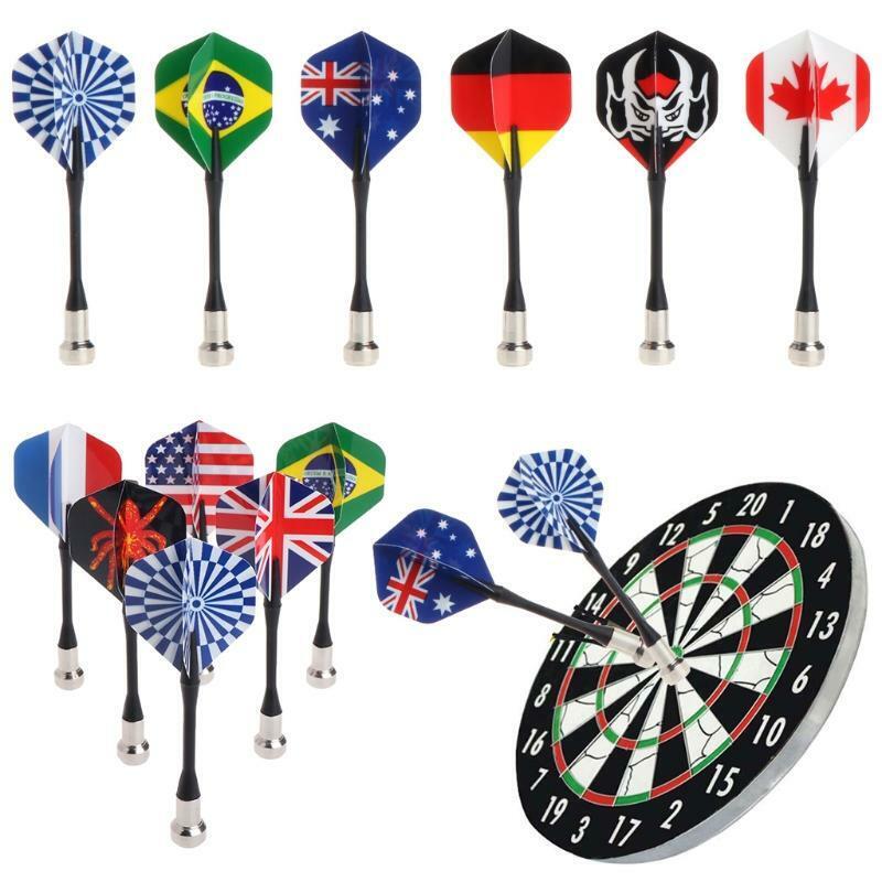 6pcs/lot Bullseye Target Game Child Safety National Flag Magnetic Dart