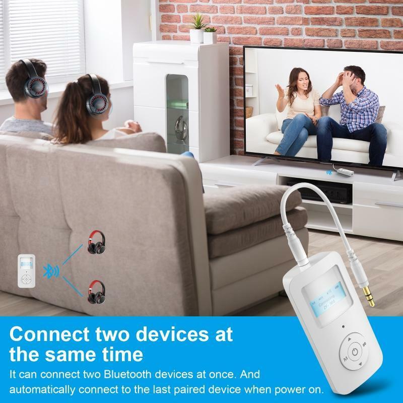3.5mm Audio Transmitter Wireless 2-in-1 USB Adapter AUX Transmitter Low Latency