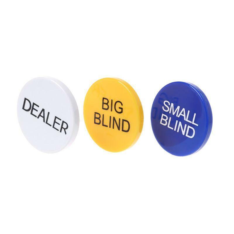 Texas Hold'em Big Blind Small Blind Dealer Party Casino Poker Card Game Props