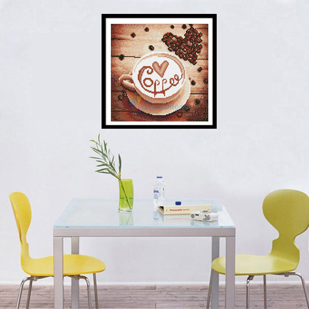 Coffee 5D Full Drill Diamond Painting Embroidery DIY Cross Stitch Decor