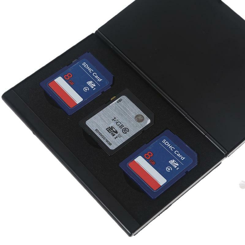 Portable Game Card Case 5-Slot Metal Memory Card Box Carrying Holder Organizer