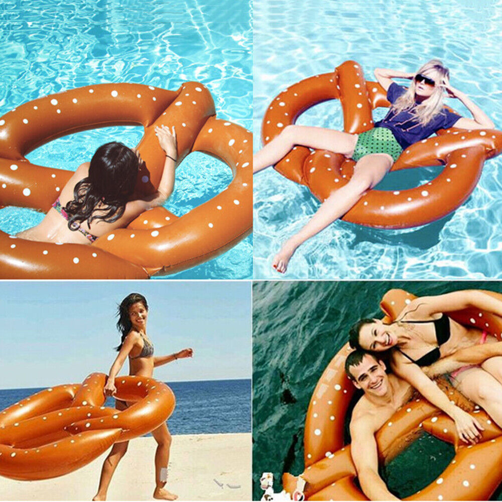 Swimming Pool Water Hammock Floating Swing Ring Inflatable Air Lounger Bed