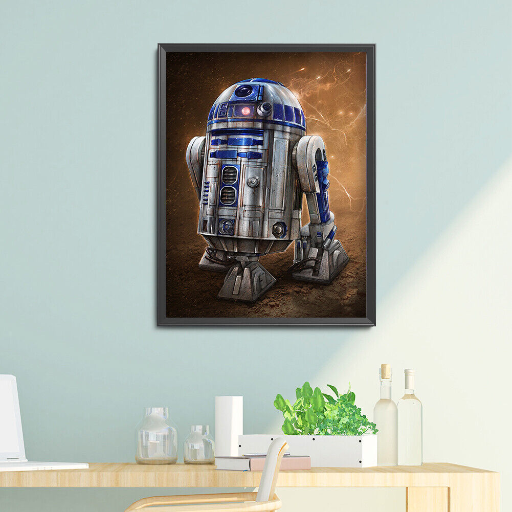 robot Full Round Drill Diamond Painting 5D DIY Rhinestone Art