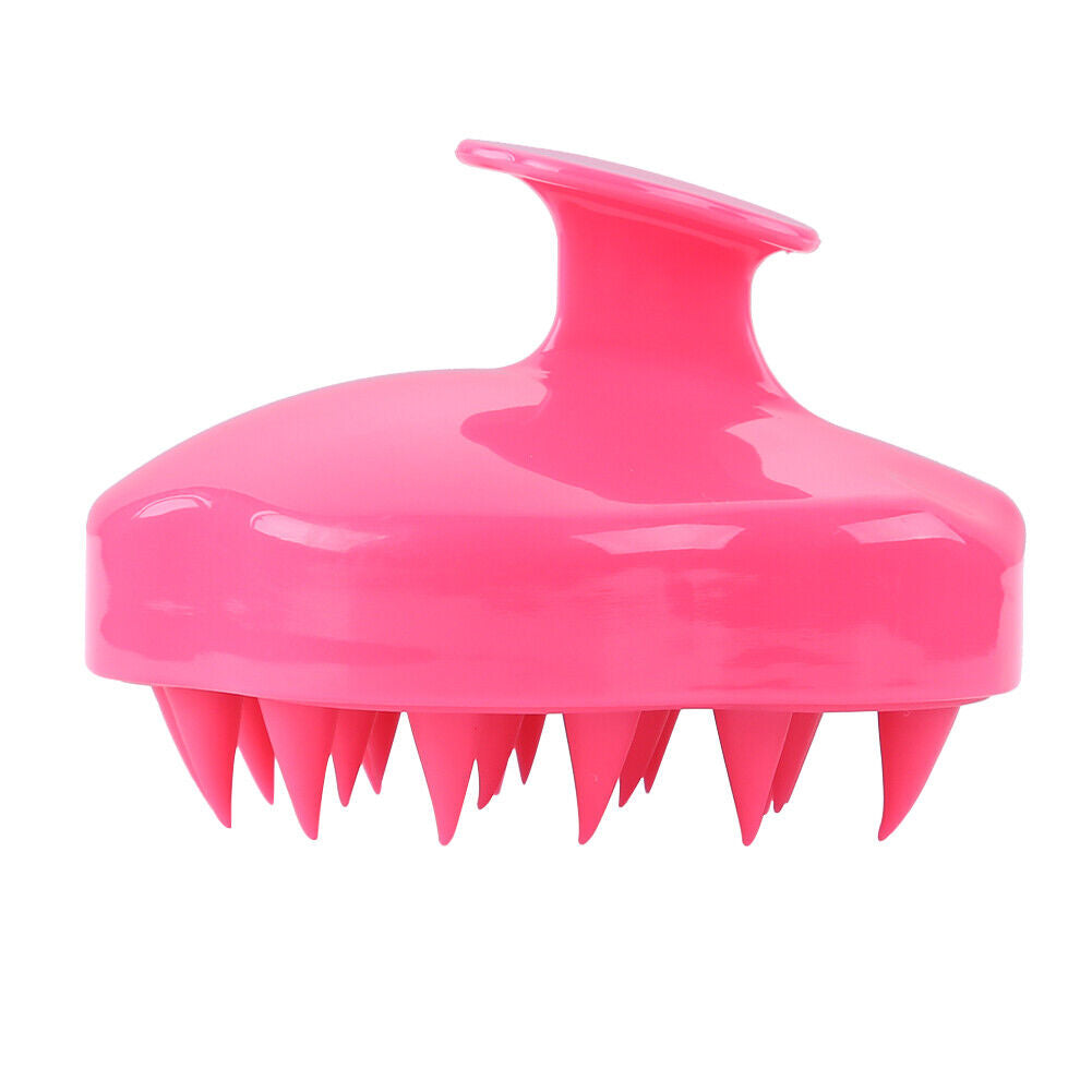 Silicone Hair Washing Comb Brush Head Scalp Massage Brush (Rose)