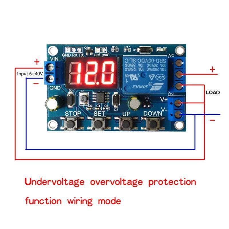 DC 6-40V Battery Charger Discharger Board Under Voltage Over Voltage Protection