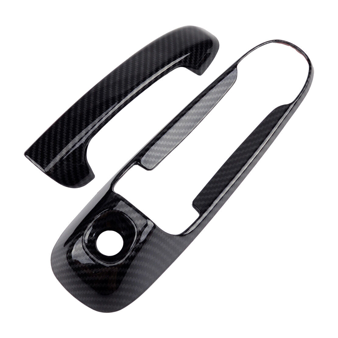 Carbon Fiber Style Door Handle Cover Trim fit for Dodge Ram 03-08 Jeep Liberty