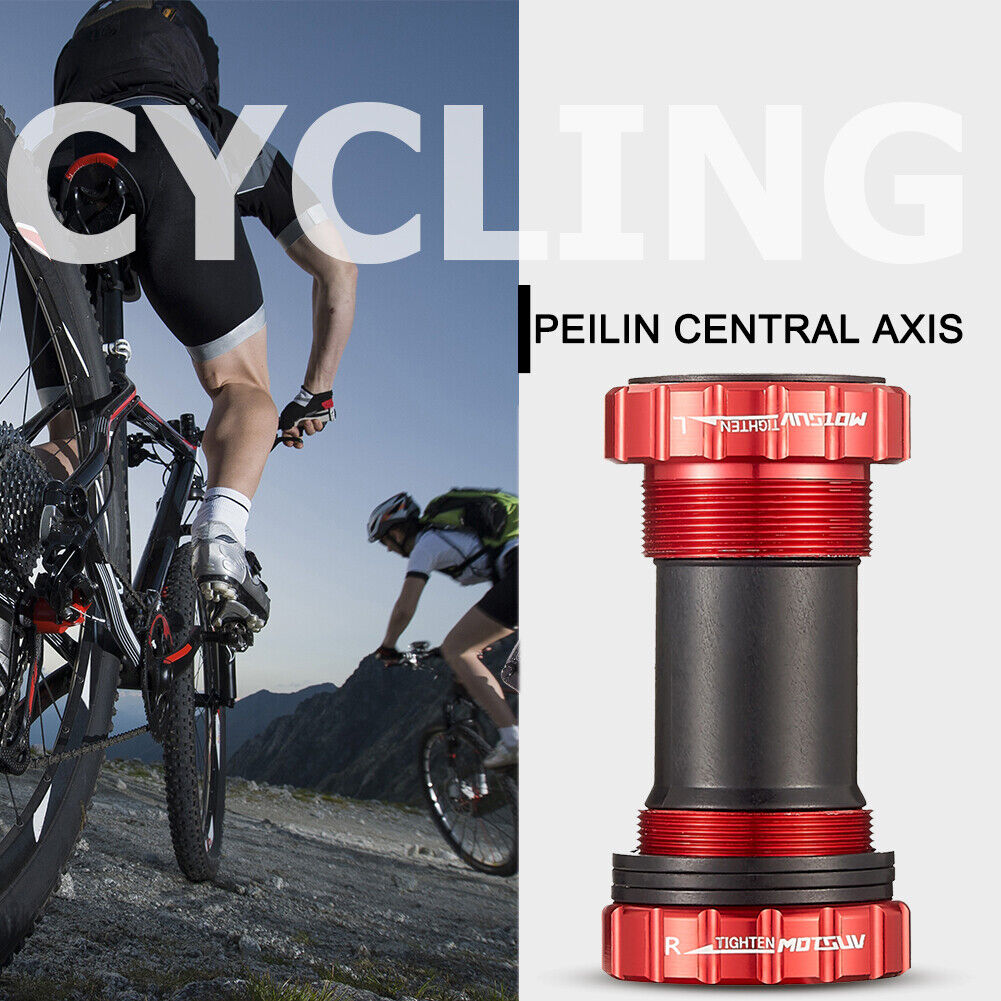 MOTSUV BB91 MTB Road Bike Bottom Bracket Thread Type BB Bottom Axis (Red)