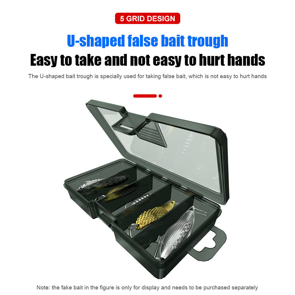 Fishing Hooks Lures Bait Storage Box Fishing Tackle Container Case (S)