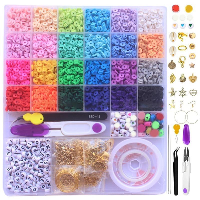 Colorful Clay Beaded DIY Handmade Jewelry Bracelet Necklace Accessory Materials