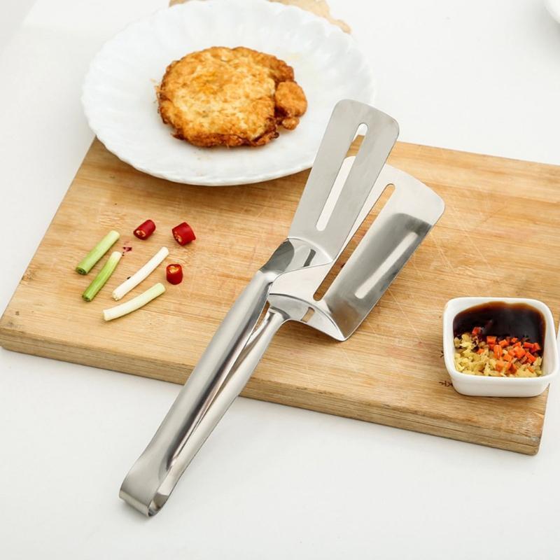 Stainless Steel Fried Steak Shovel Barbecue Tongs Fish BBQ Clamp Bread Meat Clip