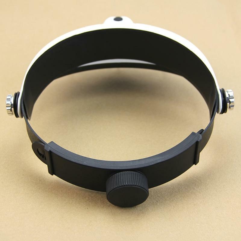 LED Lamp Light Headband Headset Head Jeweler Magnifier Magnifying Glass Loupe