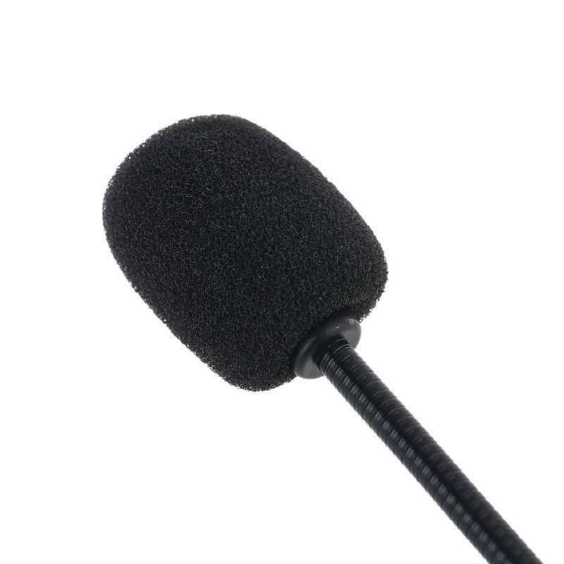 2pcs Headset 3.5mm Microphone Bendable Gaming Mic For Smart Phone PC Recording